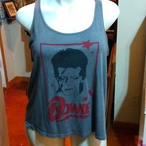David Bowie Grey EUC tank top